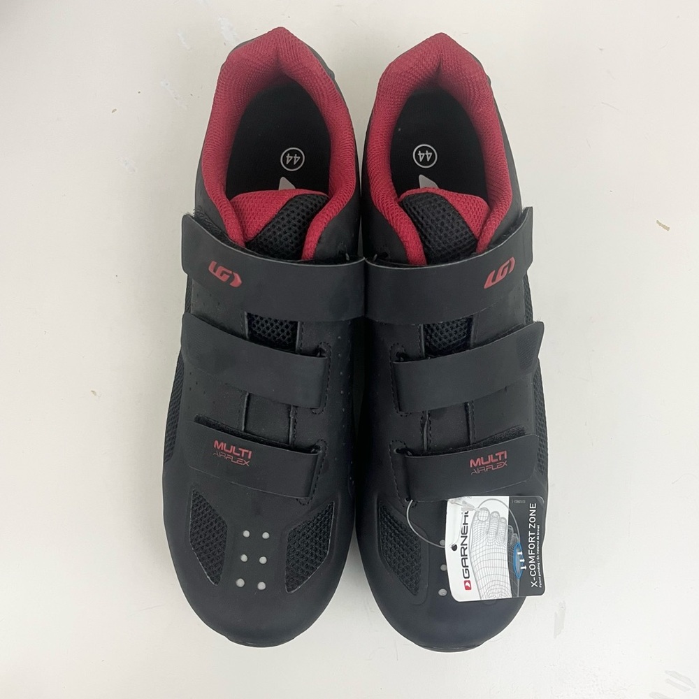 Louis Garneau Black Red Multi Air Flex Bike Cycle Shoes Men’s Size 10